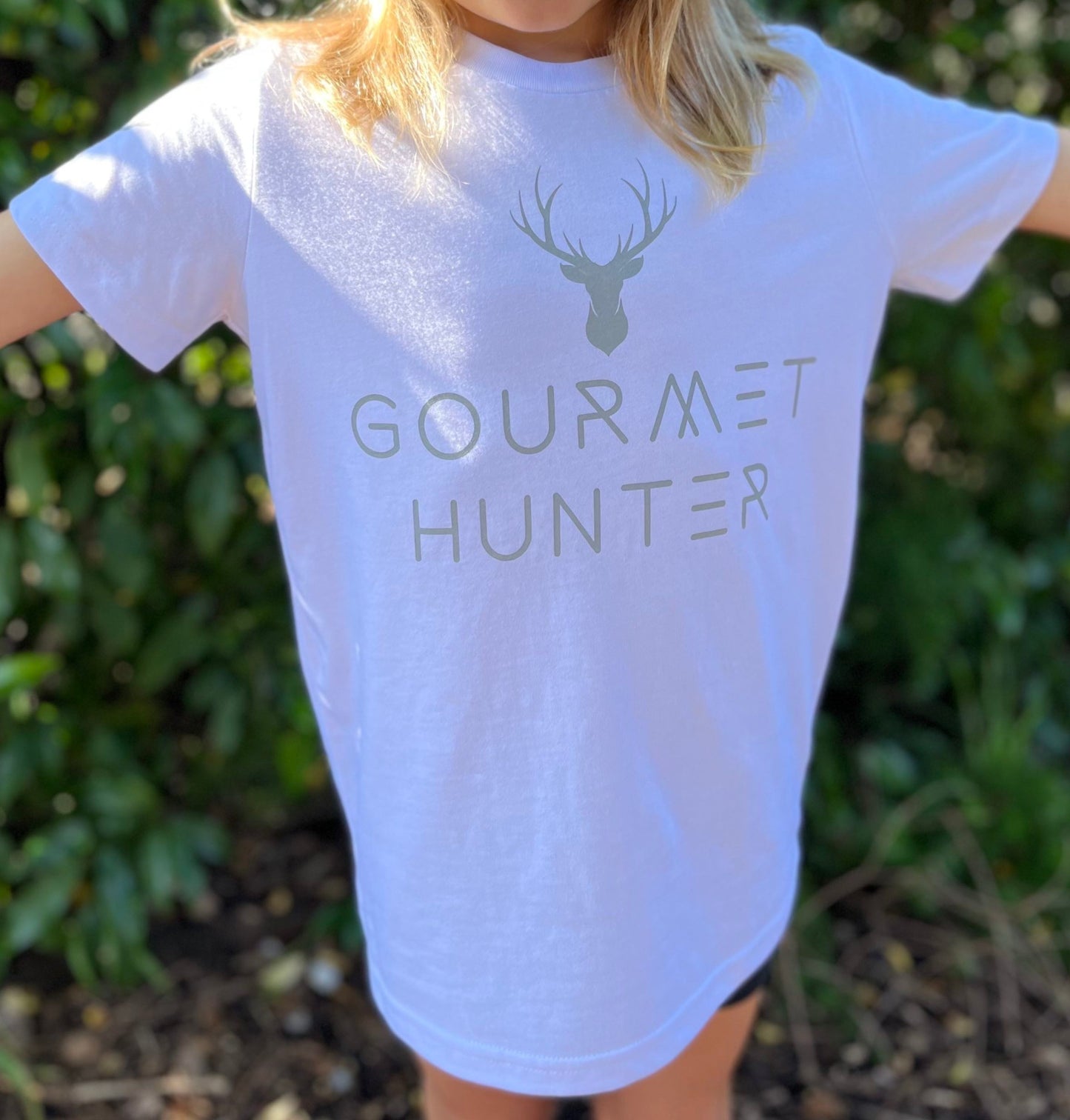 White Gourmet Hunter Kids' T-Shirt - Cotton